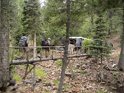 Crossing the bridge at Cypher's Mine